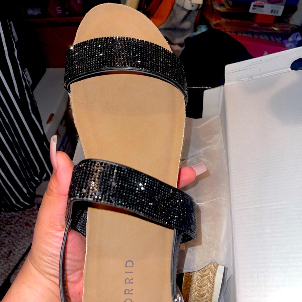 Torrid Brand New Black Rhinestone Platform 10.5